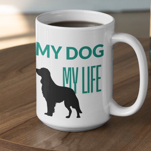 Mug Mon chien mon Brun avec un chien dans une ombre