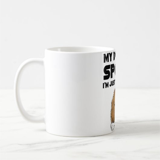 Mug Mon chien n'est pas gâté Cavalier roi Charles Espa (Gauche)