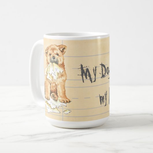 Mug Mon Chow a mangé mes devoirs (Devant gauche)