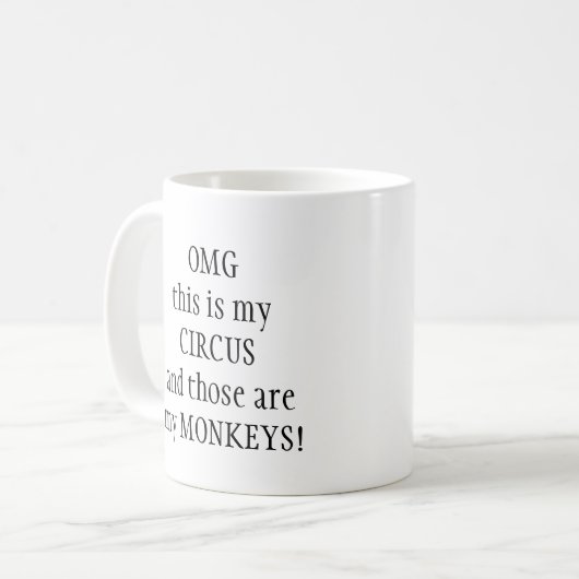Mug Mon cirque My Monkeys Fun Citation (Devant gauche)