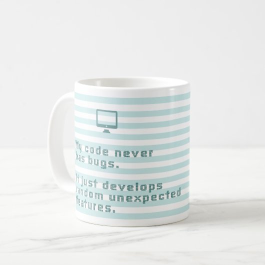 Mug Mon code n'a jamais des insectes. Il se développe (Devant gauche)