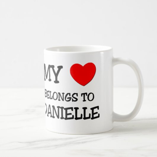 Mug Mon coeur appartient à DANIELLE (Droite)