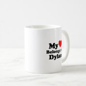 Mug Mon coeur appartient à Dylan (Devant droit)