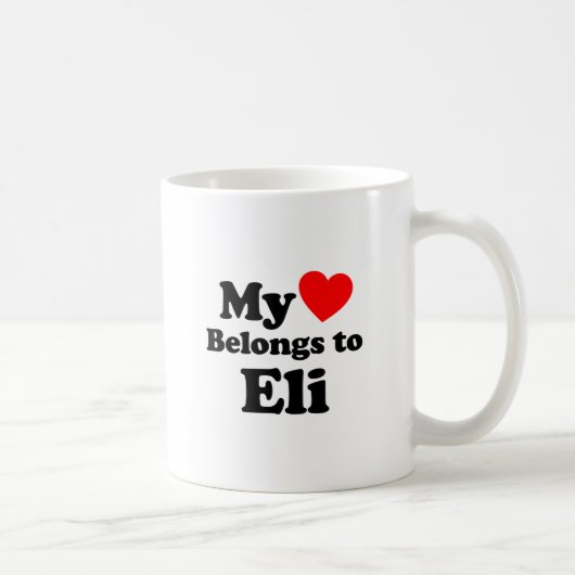 Mug Mon coeur appartient à Eli (Droite)