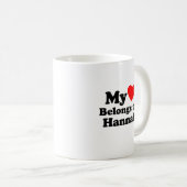 Mug Mon coeur appartient à Hannah (Devant droit)