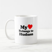 Mug Mon coeur appartient à Hudson (Gauche)