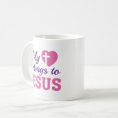 Mug Mon Coeur appartient à Jésus (Devant gauche)