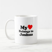 Mug Mon coeur appartient à Joshua (Gauche)