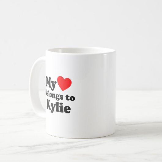 Mug Mon coeur appartient à Kylie (Devant gauche)