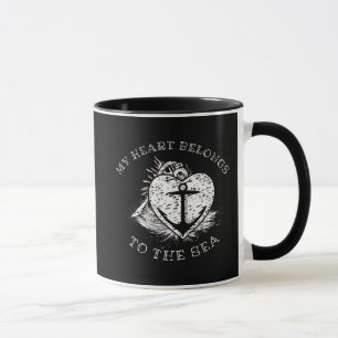 Mug Mon cœur appartient à l'ancre de mer