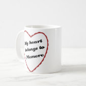 Mug Mon coeur appartient à Memere (Devant gauche)