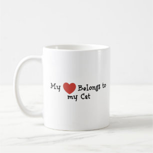 Mug "Mon coeur appartient à mon chat" Phrase