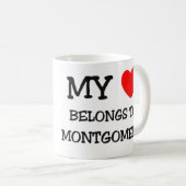 Mug Mon coeur appartient à MONTGOMERY (Devant droit)