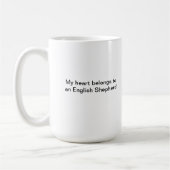 Mug Mon coeur appartient à un berger anglais (Gauche)