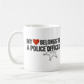 Mug Mon coeur appartient à un policier (Gauche)