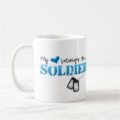 Mug Mon coeur appartient à un soldat (Gauche)