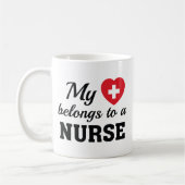 Mug Mon Coeur Appartient À Une Infirmière (Gauche)