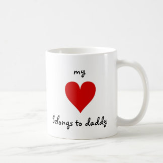 Mug mon coeur appartient au papa