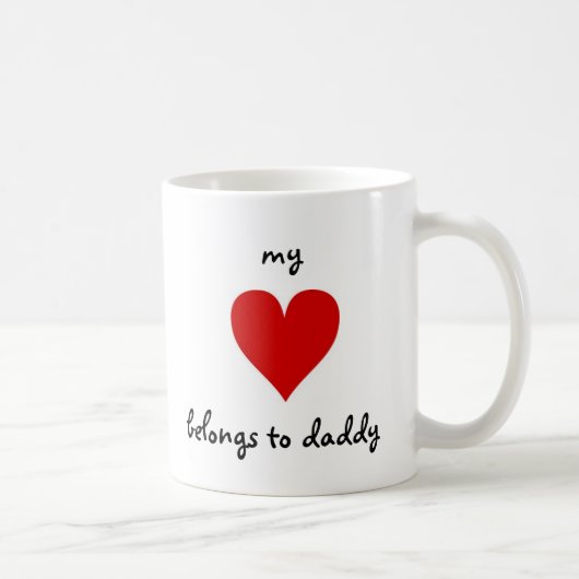 Mug mon coeur appartient au papa (Droite)