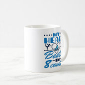 Mug Mon coeur bat en 8 compteurs Patinage artistique (Devant droit)