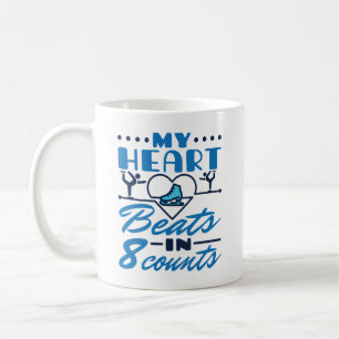 Mug Mon coeur bat en 8 compteurs Patinage artistique