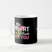 Mug Mon cœur est collé sur vous Cactus Conception sinc (Devant gauche)