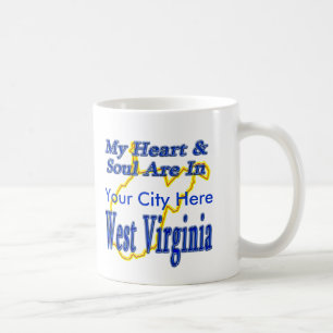Mug Mon coeur et âme sont en Virginie Occidentale