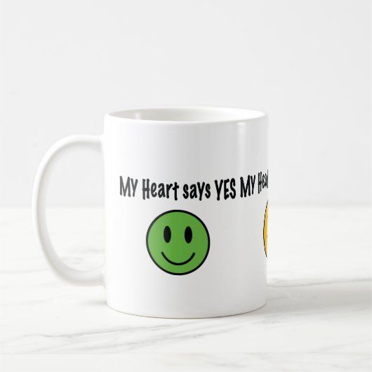 Mug Mon coeur indique oui… (Gauche)