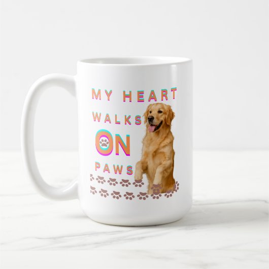Mug Mon cœur marche sur des pattes (Gauche)