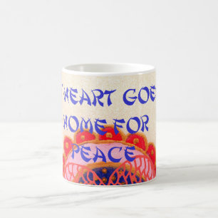 Mug "Mon coeur rentre à la maison pour la paix" Imprim