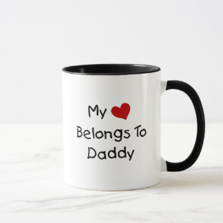 Mug Mon coeur rouge appartient à papa