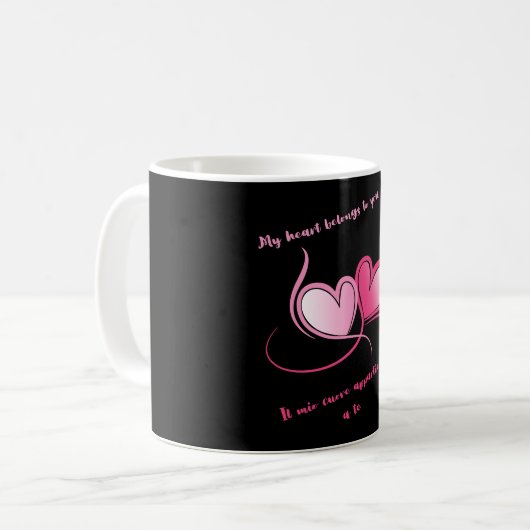 Mug Mon coeur vous appartient romantique (Devant gauche)