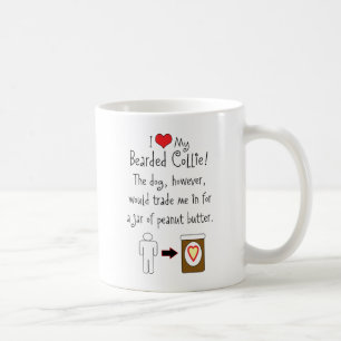 Mug Mon colley barbu aime le beurre d'arachide
