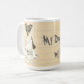 Mug Mon colley lisse a mangé mon travail (Devant gauche)