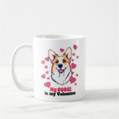 Mug Mon Corgi est mon Chien Saint Valentin mignon (Gauche)