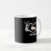 Mug Mon Costume Boo Chihuahua Avec Mains Coeurs Squele (Devant droit)