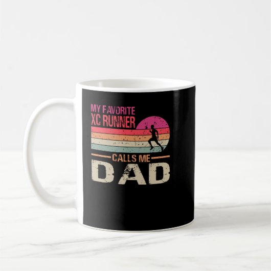 Mug Mon coureur de fond favori m'appelle Papa - XC (Gauche)