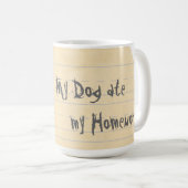 Mug Mon Dachshund a mangé mes devoirs (Devant droit)