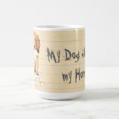 Mug Mon Dachshund allongé a mangé mes devoirs (Centre)