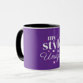 Mug Mon design de texte de style (Devant gauche)