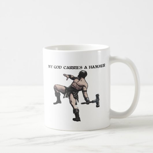 Mug Mon Dieu porte un marteau (Droite)