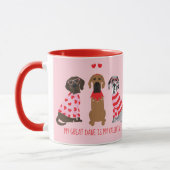 Mug Mon Dogue Allemand Est Mon Valentin (Gauche)
