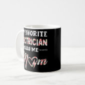 Mug Mon Électricien Préféré M'Appelle Maman Florale (Devant gauche)