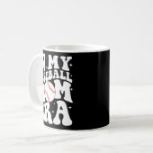 Mug Mon époque de maman de baseball Baseball Mama Fête (Devant gauche)
