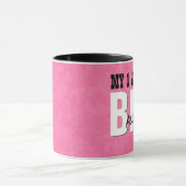 Mug Mon et seulement nom fait sur commande grunge rose (Centre)