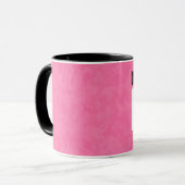 Mug Mon et seulement nom fait sur commande grunge rose (Devant gauche)