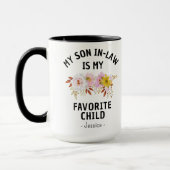 Mug Mon Fils En Droit Est Mon Enfant Préféré Nom Perso (Gauche)