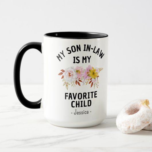 Mug Mon Fils En Droit Est Mon Enfant Préféré Nom Perso (Avec donut)