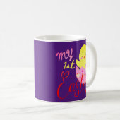 Mug MON FIRST EASTER drôle cadeau de poussin de pâques (Devant droit)