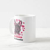 Mug Mon Frenchie est mon chien de la Saint-Valentin Mi (Devant gauche)